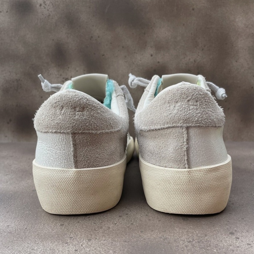 Vintage Havana Zoey Tie Die Plush White and Blue Sneakers Sz 8 - Picture 5 of 13